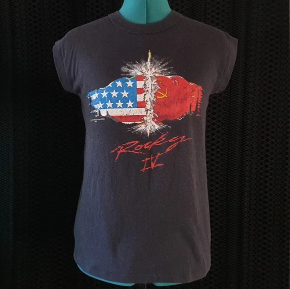 レア［kith］ROCKY IV vintage tee Buy Kith For Rocky IV Vintage Tee 'Black' - KH030162 001 | GOAT